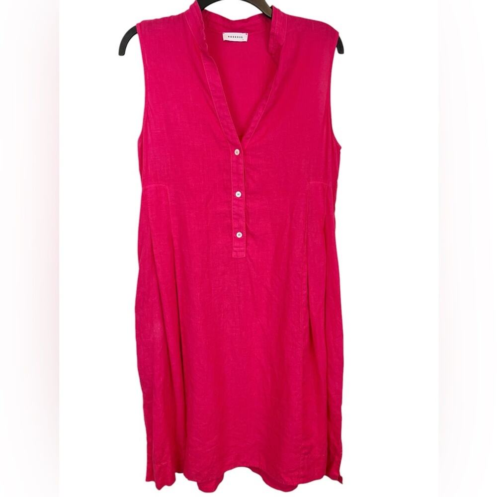 Rosso35 linen oversized dress with pockets